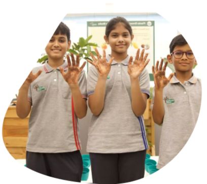 showing-hands-after-earth-lab-activity